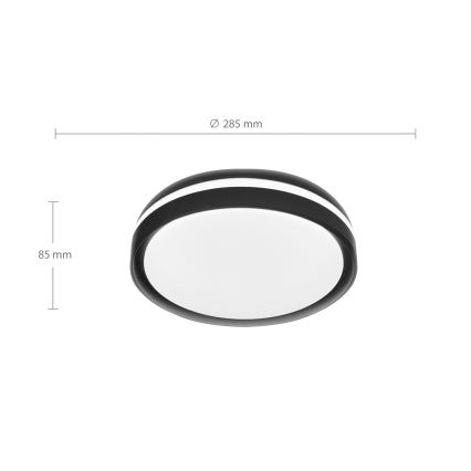 Brilagi - Plafondlamp NAOMI LED/24W/230V Ø 28,5 cm zwart