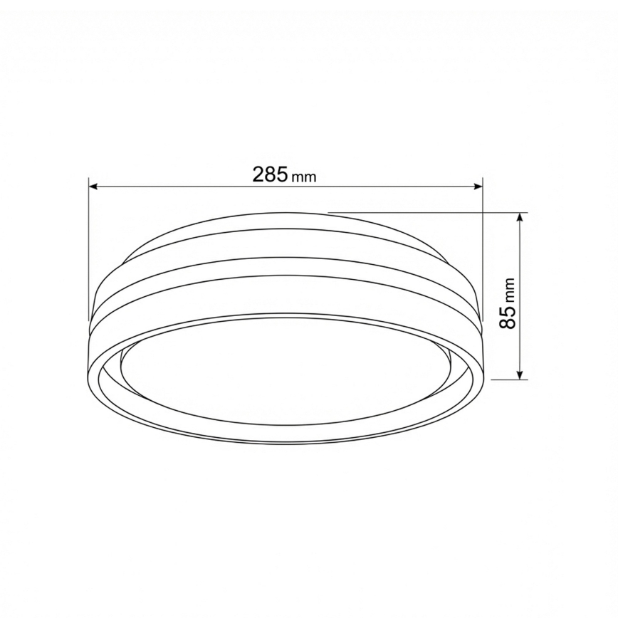 Brilagi - Plafondlamp NAOMI LED/24W/230V Ø 28,5 cm zwart