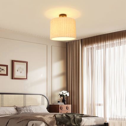 Brilagi - Plafondlamp NORDIC WAVE 1xE27/15W/230V Ø 32 cm linnen/zwart