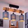 Brilagi - Plafondlamp NUBILA 3xE27/60W/230V grenen/donkerblauw