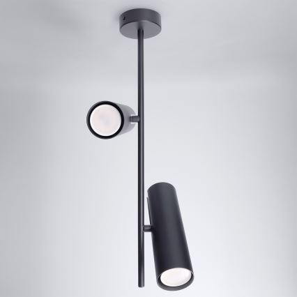 Brilagi - Plafondlamp op stang BRANCH 2xGU10/30W/230V zwart