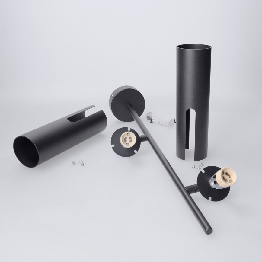 Brilagi - Plafondlamp op stang BRANCH 2xGU10/30W/230V zwart