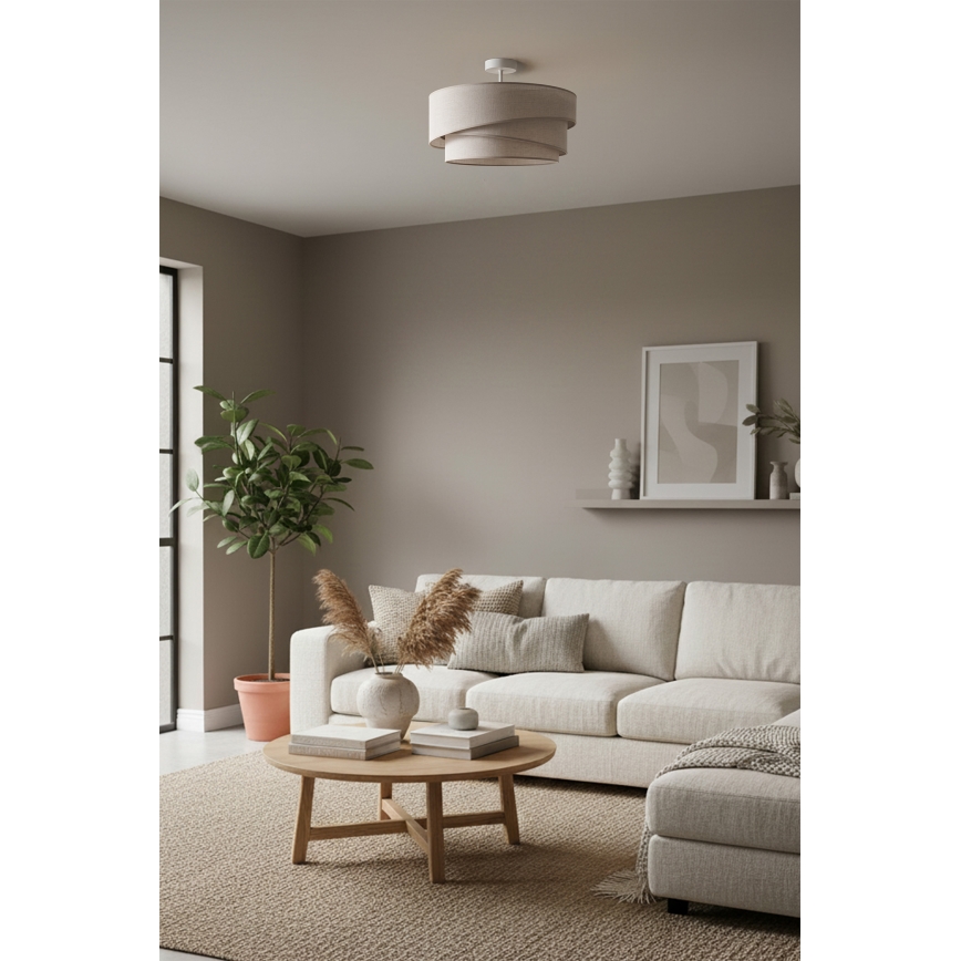 Brilagi - Plafondlamp (opbouw) ARROW 1xE27/60W/230V Ø 45 cm beige