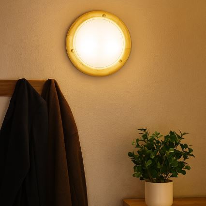 Brilagi - Plafondlamp ORBIS 1xE27/60W/230V Ø 30 cm dennenhout