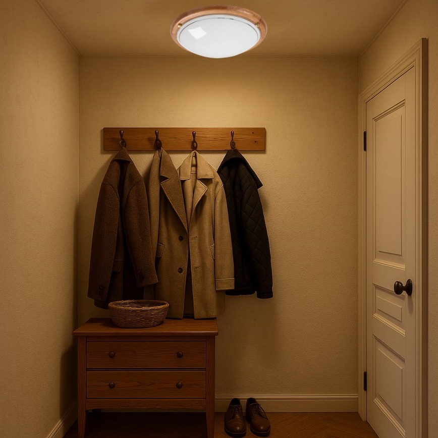 Brilagi - Plafondlamp ORBIS 2xE27/60W/230V Ø 38 cm, dennenhout