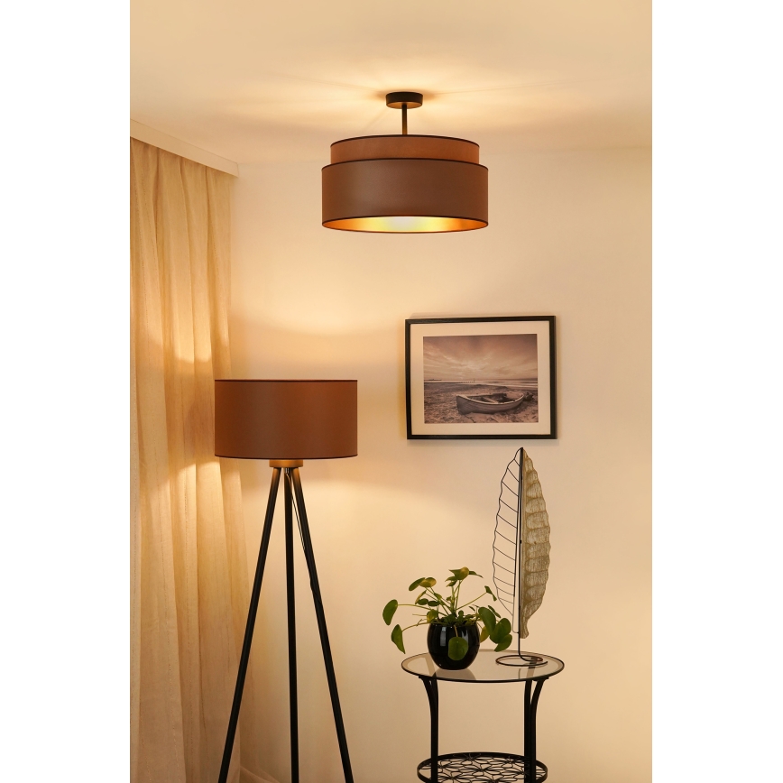 Brilagi - Opbouwlamp OREGON VEGE 1xE27/15W/230V Ø 45 cm bruin