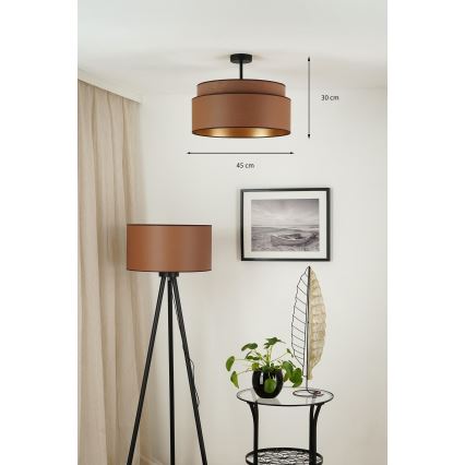 Brilagi - Opbouwlamp OREGON VEGE 1xE27/15W/230V Ø 45 cm bruin