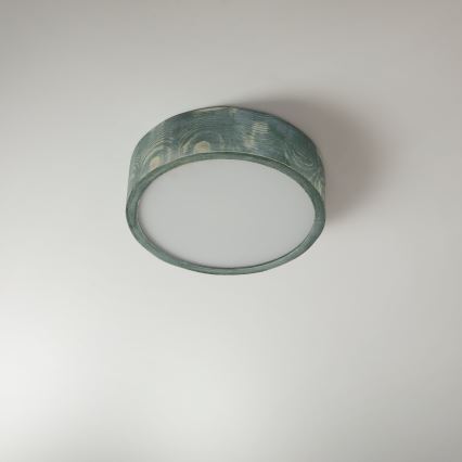 Brilagi - Plafondlamp PINO 1xE27/15W/230V grenen/groen Ø 27,5 cm