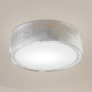 Brilagi - Plafondlamp PINO 1xE27/15W/230V grenen/zilver Ø 27,5 cm