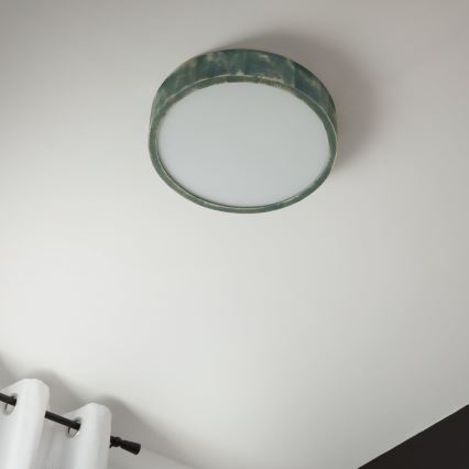 Brilagi - Plafondlamp PINO 2xE27/15W/230V dennenhout/groen Ø 37,5 cm