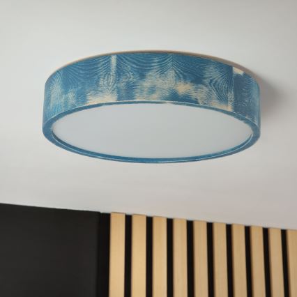 Brilagi - Plafondlamp PINO 2xE27/15W/230V grenen/blauw Ø 37,5 cm