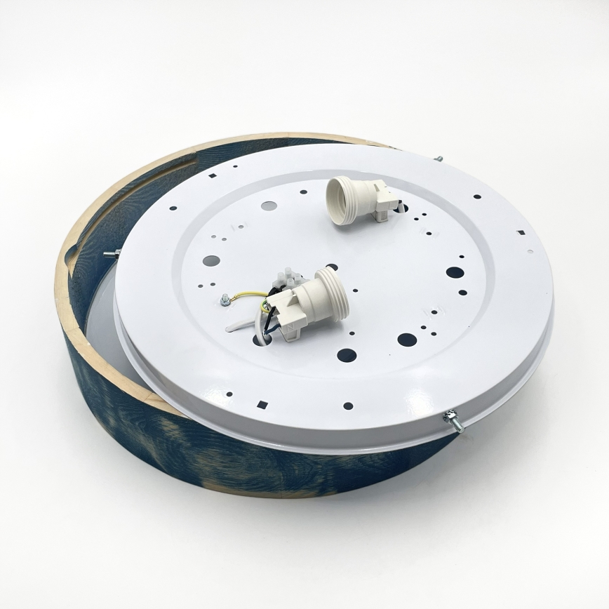 Brilagi - Plafondlamp PINO 2xE27/15W/230V grenen/blauw Ø 37,5 cm