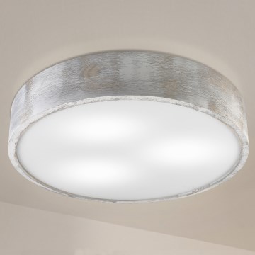 Brilagi - Plafondlamp PINO 3xE27/15W/230V dennenhout/zilver Ø 47,5 cm