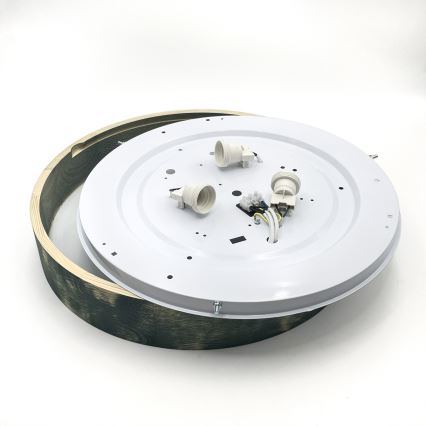 Brilagi - Plafondlamp PINO 3xE27/15W/230V grenen/groen Ø 47,5 cm