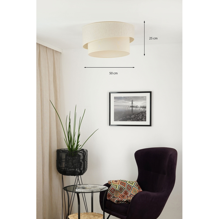 Brilagi - Plafondlamp SHINE 1xE27/15W/230V diameter 50 cm crème
