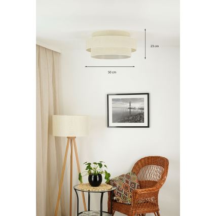 Brilagi - Plafondlamp SPACE YUTE LED/12W/230V Ø 50 cm 3000K/4000K/6400K crème