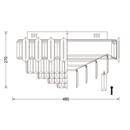 Brilagi - Plafondlamp SPECTRA 5xE14/40W/230V Ø 48 cm zwart