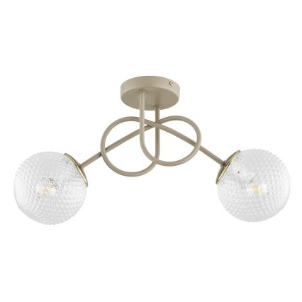Brilagi - Plafondlamp STELLA 2xE27/60W/230V beige/goud