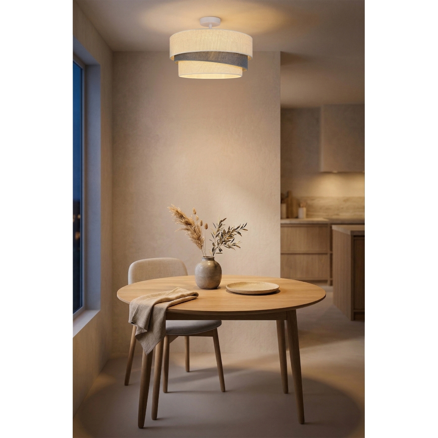 Brilagi - Plafondlamp TRIO 1xE27/60W/230V Ø 40 cm crème/grijs