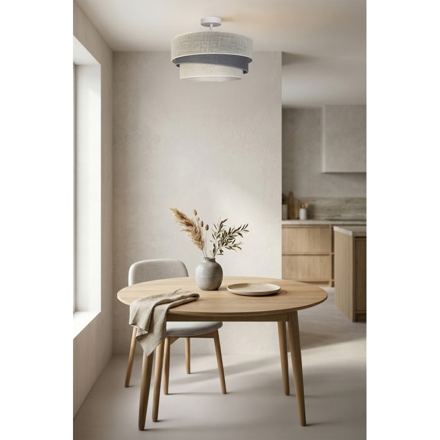 Brilagi - Plafondlamp TRIO 1xE27/60W/230V Ø 40 cm crème/grijs