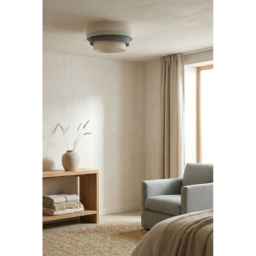 Brilagi - Plafondlamp TRIO 1xE27/60W/230V Ø 40 cm crème/grijs