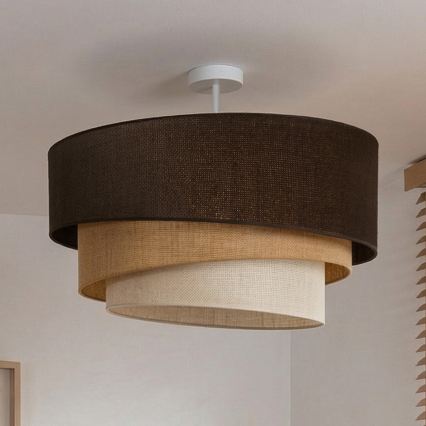Brilagi - Plafondlamp TRIO 3xE27/60W/230V pr. 60 cm bruin/beige/wit