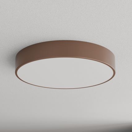 Brilagi - Plafondlamp voor badkamer met bewegings- en schemersensor CLARE 4xE27/24W/230V Ø 50 cm bruin IP54