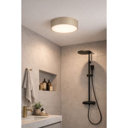 Brilagi - Plafondlamp voor badkamer POOL 3xE27/15W/230V Ø 40 cm IP54 beige
