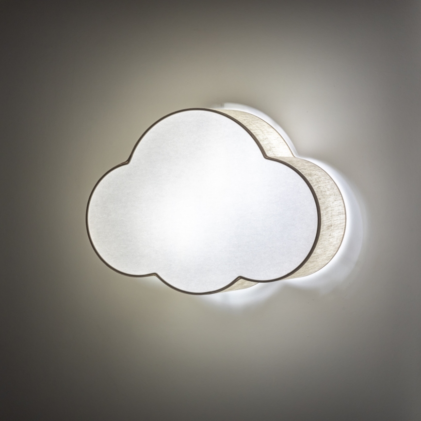Brilagi - Plafondlamp voor kinderkamer NIMBUS LINEN 2xE27/15W/230V beige