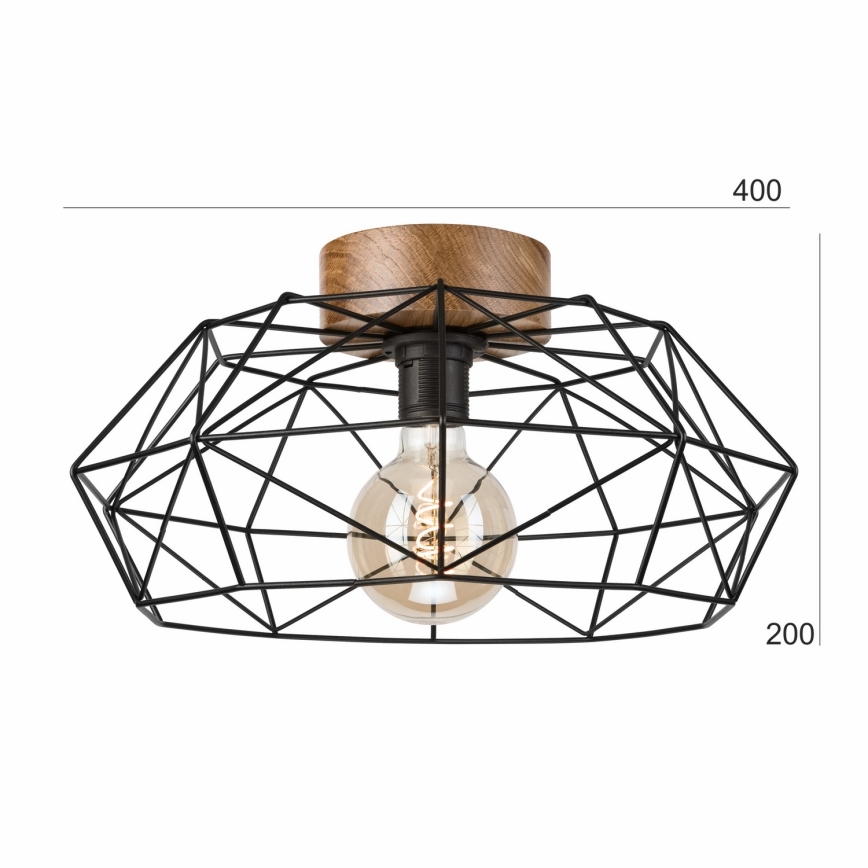 Brilagi - Plafondlamp WOODY BASKET 1xE27/60W/230V eiken