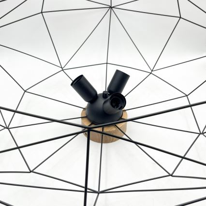 Brilagi - Plafondlamp WOODY BASKET 3xE27/60W/230V Ø 80 cm eiken