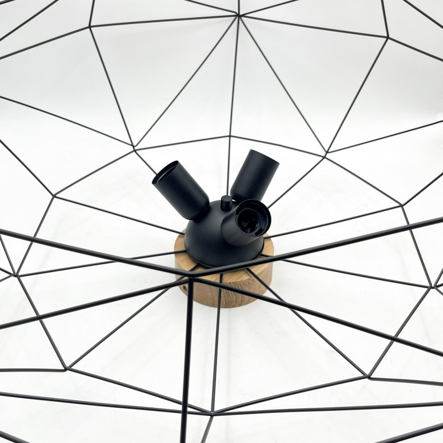 Brilagi - Plafondlamp WOODY BASKET 3xE27/60W/230V Ø 80 cm eiken