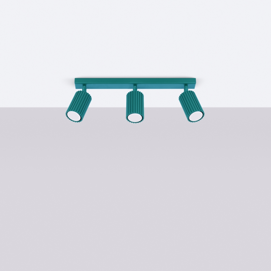Brilagi - Plafondspot CRESTO 3xGU10/10W/230V turkoois
