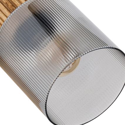 Brilagi - Plafondspot HYGGE 4xE14/15W/230V hout/rookglas