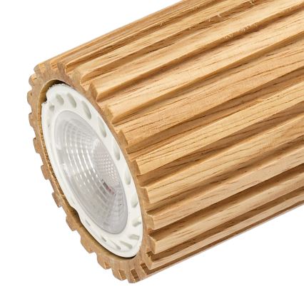 Brilagi - Plafondspot MODERN WOOD 2xGU10/8W/230V rubberhout/wit