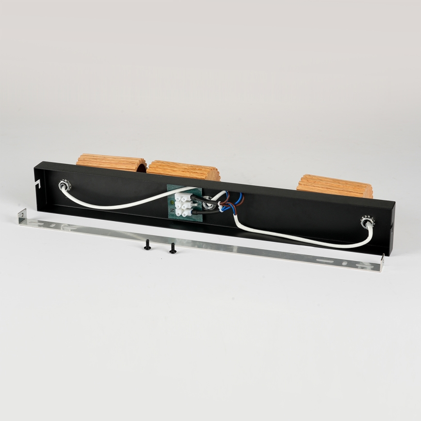 Brilagi - Plafondspot MODERN WOOD 3xGU10/8W/230V rubberhout/zwart