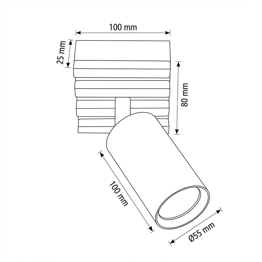 Brilagi - plafondspot SELE WOOD 1xGU10/30W/230V zwart/hout