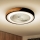 Brilagi - Plafonnier à intensité variable avec ventilateur LED/30W/230V 3000-6500K noir/chêne + Télécommande