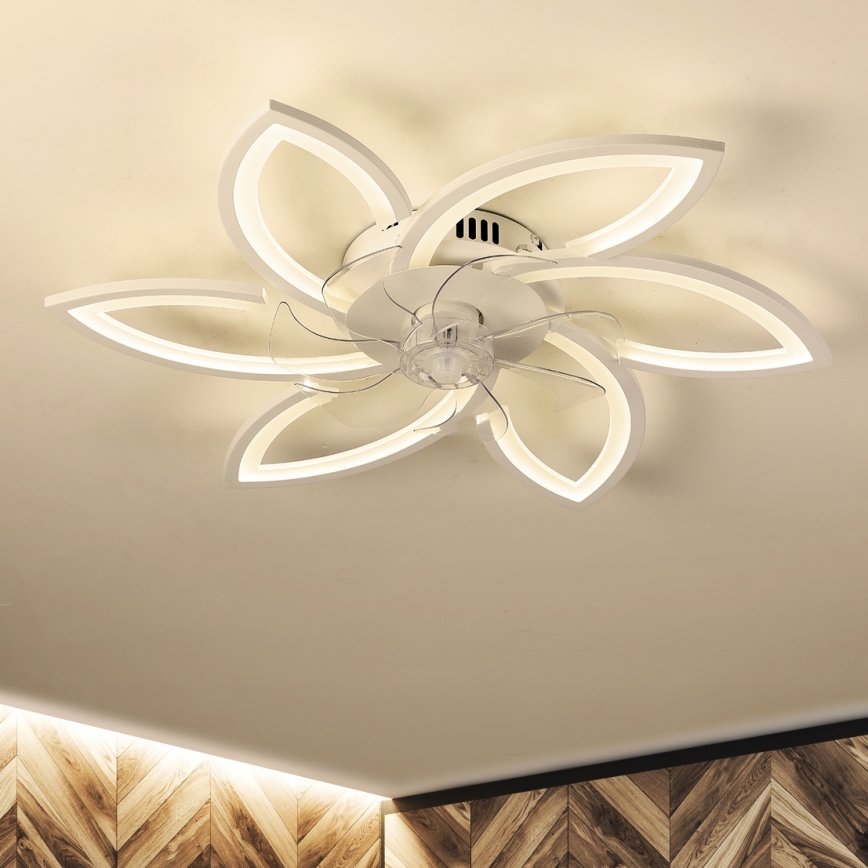 Brilagi - Plafonnier à intensité variable avec ventilateur LED/50W/230V 3000-6500K blanc + Télécommande
