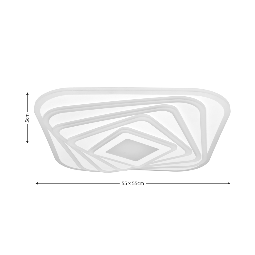 Brilagi - Plafonnier à intensité variable MODERN LED/210W/230V 2700-6500K 55x55 cm + Télécommande