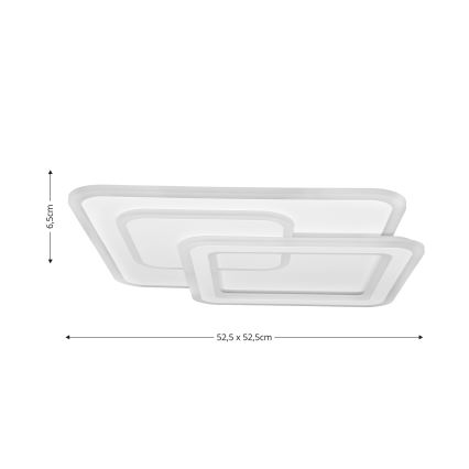 Brilagi - Plafonnier à intensité variable MODERN LED/80W/230V 2700-6500K 52,5x52,5 cm + Télécommande