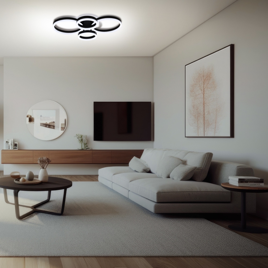 Brilagi - Plafonnier à intensité variable ORBITS LED/49W/230V 3000/4000/6000K + Télécommande