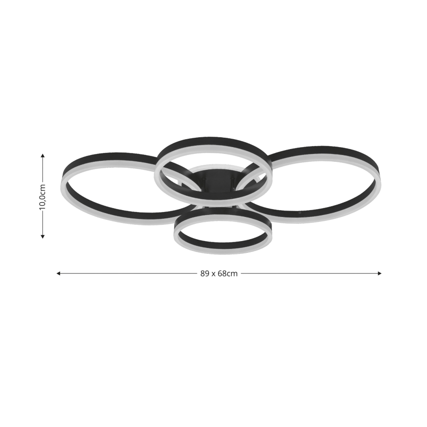 Brilagi - Plafonnier à intensité variable ORBITS LED/52W/230V 3000/4000/6000K + Télécommande