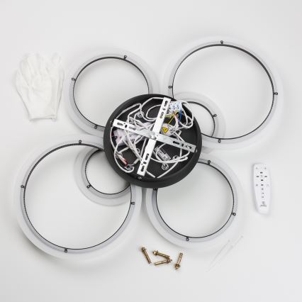 Brilagi - Plafonnier à intensité variable ORBITS LED/85W/230V 3000-6500K noir + télécommande