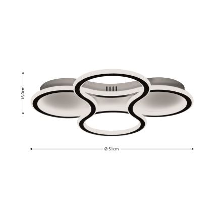 Brilagi - Plafonnier à intensité variable ORELLI LED/53W/230V 3000/4000/6000K + Télécommande