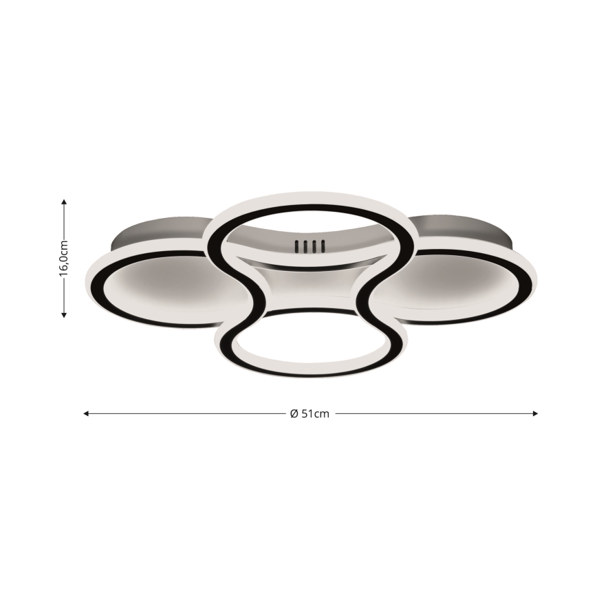 Brilagi - Plafonnier à intensité variable ORELLI LED/53W/230V 3000/4000/6000K + Télécommande