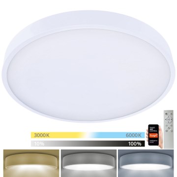 Brilagi - Plafonnier à intensité variable POOL SMART LED/60W/230V 50 cm 3000-6000K Wi-Fi Tuya + télécommande blanc