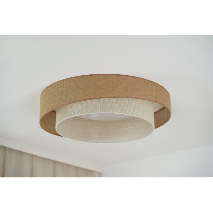 Brilagi - Plafonnier à intensité variable SHINE LED/24W/230V d. 60 cm 3000/4000/6500K beige/crème + Télécommande