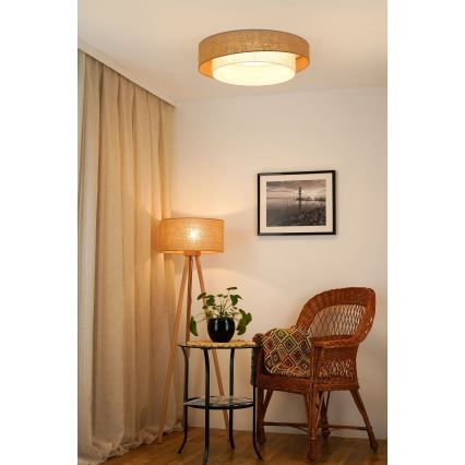 Brilagi - Plafonnier à intensité variable SHINE LED/24W/230V d. 60 cm 3000/4000/6500K beige/crème + Télécommande