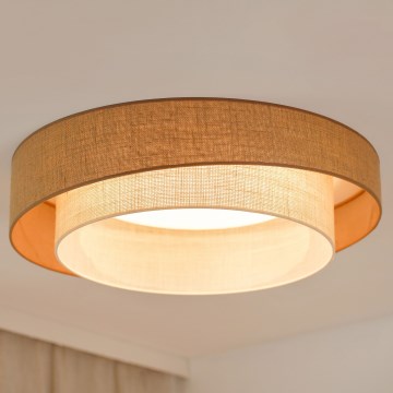 Brilagi - Plafonnier à intensité variable SHINE LED/24W/230V d. 60 cm 3000/4000/6500K beige/crème + Télécommande